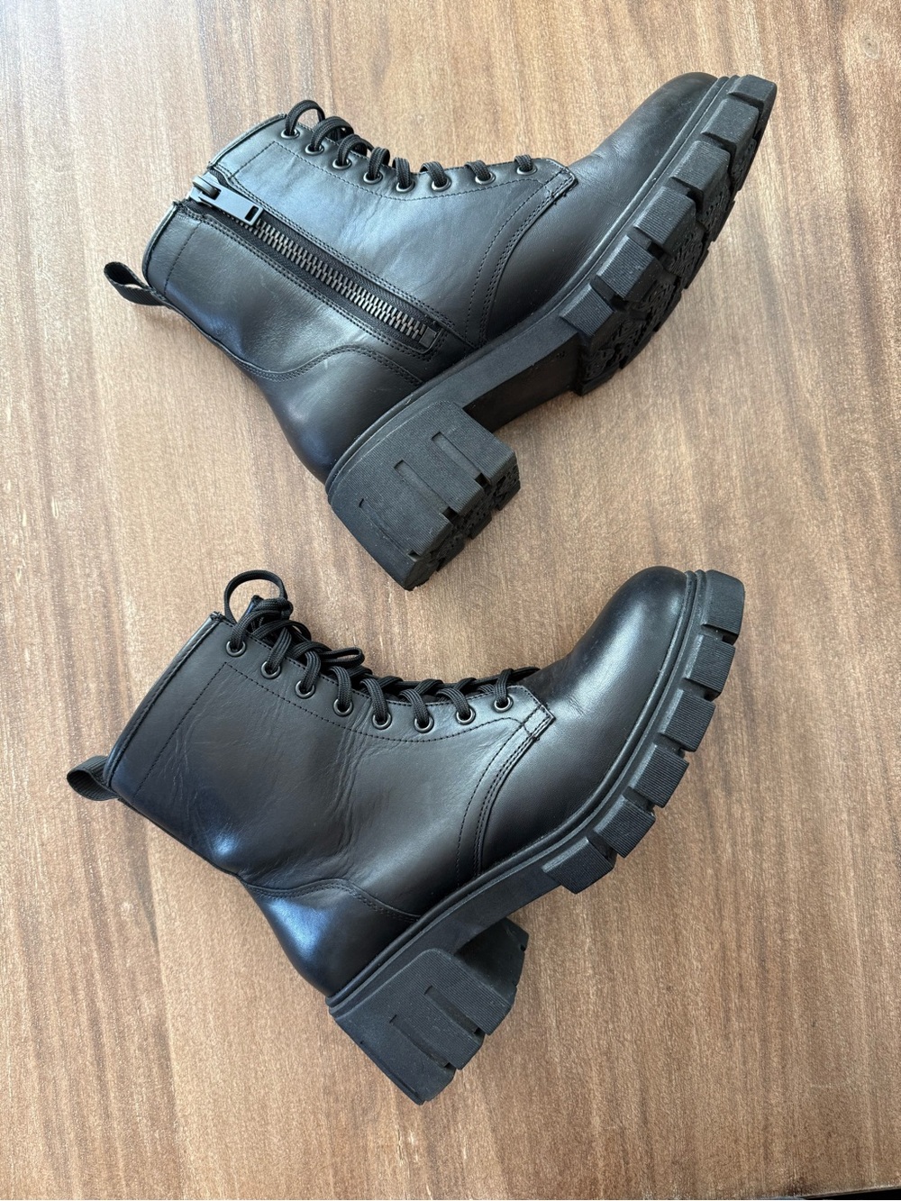 Thursday Boot Company Women's Black Lace-Up Combat Boots